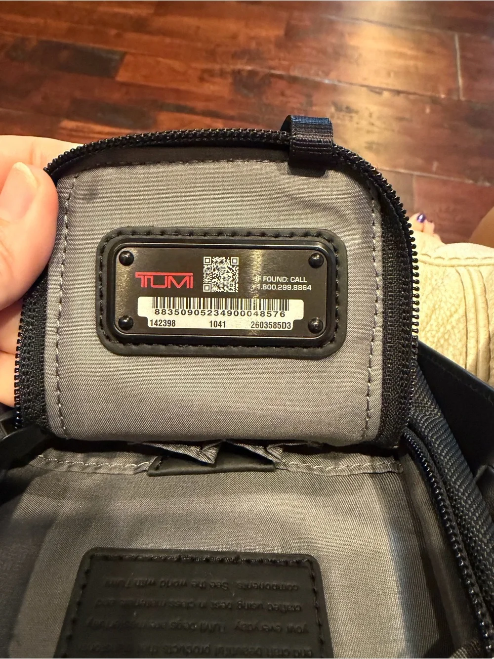 Tumi Men's Black Crossbody Sling Bag - Compact Everyday Carry